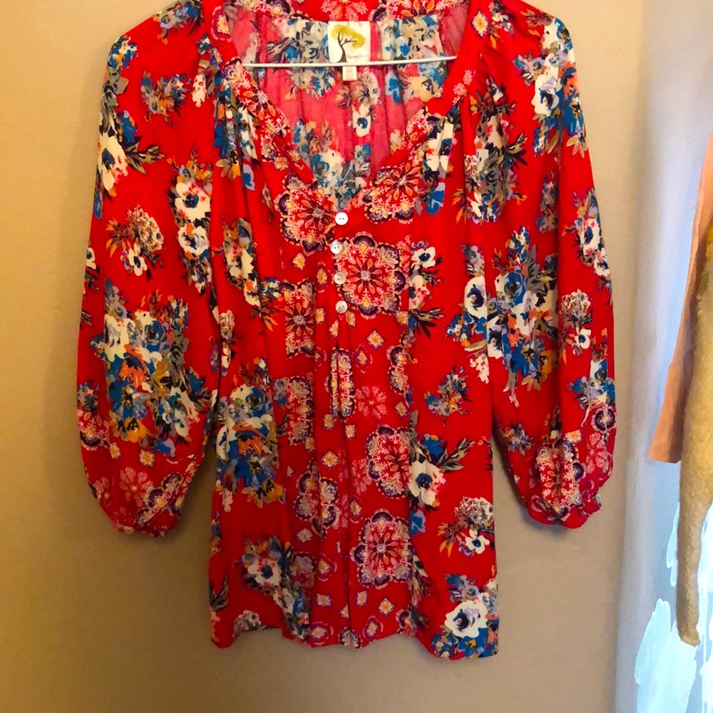 Anthropologie Fig & Flower blouse. Sz M.